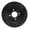R1 12-25 Dodge Attitude (Mexico) Rear Left Drilled & Slotted Black Brake Rotor