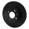 R1 06-12 Dodge Attitude (Mexico) Front Right Drilled & Slotted Black Brake Rotor
