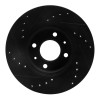 R1 06-12 Dodge Attitude (Mexico) Front Right Drilled & Slotted Black Brake Rotor