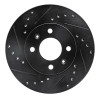 R1 06-12 Dodge Attitude (Mexico) Front Left Drilled & Slotted Black Brake Rotor