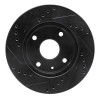 R1 04-10 Chevrolet Optra (Mexico) Front Right Drilled & Slotted Black Brake Rotor