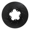 R1 14-19 Ford Transit-350/SRW Front Left Drilled & Slotted Black Brake Rotor