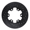R1 15-25 Ford Transit-150 Rear Right Drilled & Slotted Black Brake Rotor