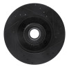 R1 11-25 Ford F-250 2WD (Super Duty) Front Left Drilled & Slotted Black Brake Rotor