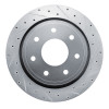 R1 94-94 Ford E-250 Econoline Front Right Drilled & Slotted Black Brake Rotor