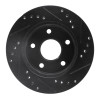 R1 90-97 Ford AEROSTAR Right Front Drilled & Slotted Black Brake Rotor