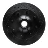 R1 80-85 Ford F-250 2WD (Excl Super Duty) Front Right Drilled & Slotted Black Brake Rotor