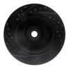 R1 80-85 Ford F-250 2WD (Excl Super Duty) Front Right Drilled & Slotted Black Brake Rotor