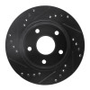 R1 90-97 Ford AEROSTAR Left Front Drilled & Slotted Black Brake Rotor