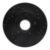 R1 83-92 Ford Explorer Front Right Drilled & Slotted Black Brake Rotor