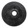 R1 80-85 Ford F-250 2WD (Excl Super Duty) Front Left Drilled & Slotted Black Brake Rotor ECB-54106L