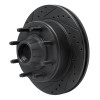 R1 80-85 Ford F-250 2WD (Excl Super Duty) Front Left Drilled & Slotted Black Brake Rotor ECB-54106L
