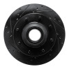R1 80-85 Ford E-250 Econoline Club Wagon Front Left Drilled & Slotted Black Brake Rotor
