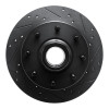 R1 68-75 Ford F-250 2WD (Excl Super Duty) Front Right Drilled & Slotted Black Brake Rotor