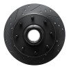 R1 68-75 Ford F-250 2WD (Excl Super Duty) Front Left Drilled & Slotted Black Brake Rotor