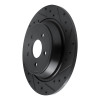 R1 13-20 Ford Escape Rear Right Drilled & Slotted Black Brake Rotor