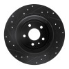 R1 13-20 Ford Escape Rear Right Drilled & Slotted Black Brake Rotor