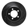 R1 67-67 Ford Galaxie Front Right Drilled & Slotted Black Brake Rotor