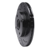 R1 00-15 Ford Ikon (Mexico / Made In India) Front Right Drilled & Slotted Black Brake Rotor