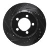 R1 67-67 Ford Thunderbird Front Left Drilled & Slotted Black Brake Rotor