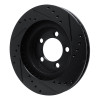 R1 67-67 Ford Thunderbird Front Left Drilled & Slotted Black Brake Rotor
