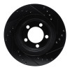 R1 67-67 Ford Thunderbird Front Left Drilled & Slotted Black Brake Rotor