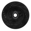 R1 87-88 Ford Thunderbird Front Right Drilled & Slotted Black Brake Rotor