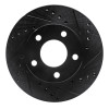 R1 75-80 Ford Granada Right Rear Drilled & Slotted Black Brake Rotor