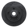 R1 73-73 Ford Gran Torino Front Left Drilled & Slotted Black Brake Rotor