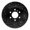 R1 06-06 Buick TERRAZA Rear Left Drilled & Slotted Black Brake Rotor