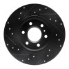 R1 06-06 Buick TERRAZA Rear Right Drilled & Slotted Black Brake Rotor