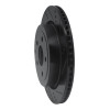 R1 08-17 Chevrolet SS Rear Right Drilled & Slotted Black Brake Rotor