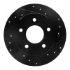 R1 84-88 Pontiac 6000 Rear Right Drilled & Slotted Black Brake Rotor