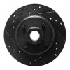 R1 76-80 Buick SKYHAWK Front Left Drilled & Slotted Black Brake Rotor