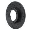R1 85-94 Chevrolet Sprint Front Right Drilled & Slotted Black Brake Rotor