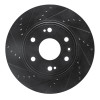 R1 09-20 Chevrolet TAHOE Front Left Drilled & Slotted Black Brake Rotor