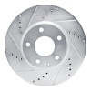 R1 13-19 Mazda 6 Front Left Drilled & Slotted Silver Brake Rotor