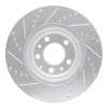 R1 07-15 Mazda CX-9 Front Right Drilled & Slotted Silver Brake Rotor