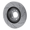 R1 07-15 Mazda CX-9 Front Left Drilled & Slotted Silver Brake Rotor