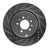 R1 07-15 Mazda CX-9 Rear Right Drilled & Slotted Silver Brake Rotor