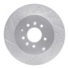R1 07-15 Mazda CX-9 Rear Left Drilled & Slotted Silver Brake Rotor