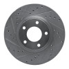 R1 04-15 Mazda 3 Front Left Drilled & Slotted Silver Brake Rotor