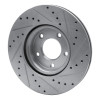 R1 04-15 Mazda 3 Front Left Drilled & Slotted Silver Brake Rotor