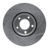 R1 04-15 Mazda 3 Front Left Drilled & Slotted Silver Brake Rotor
