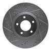 R1 07-13 Mazda 3 Front Left Drilled & Slotted Silver Brake Rotor