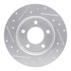 R1 04-13 Mazda 3 Rear Right Drilled & Slotted Silver Brake Rotor EDZ-80039R