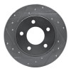 R1 04-13 Mazda 3 Rear Left Drilled & Slotted Silver Brake Rotor EDZ-80039L