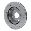 R1 99-03 Mazda Protege Front Left Drilled & Slotted Silver Brake Rotor