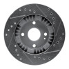 R1 99-03 Mazda Protege Front Left Drilled & Slotted Silver Brake Rotor