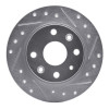 R1 90-93 Mazda Miata Rear Right Drilled & Slotted Silver Brake Rotor